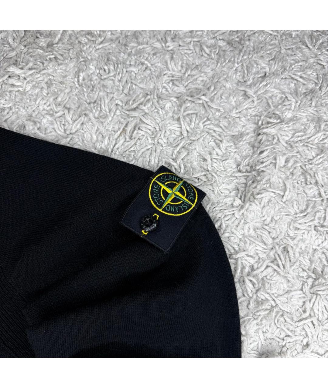STONE ISLAND Черный шерстяной джемпер / свитер, фото 2