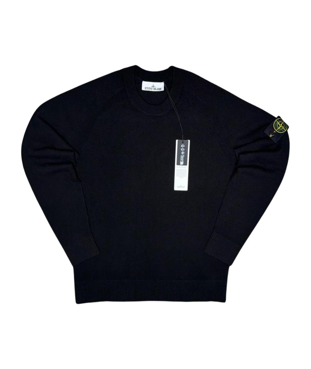 STONE ISLAND Черный шерстяной джемпер / свитер, фото 1