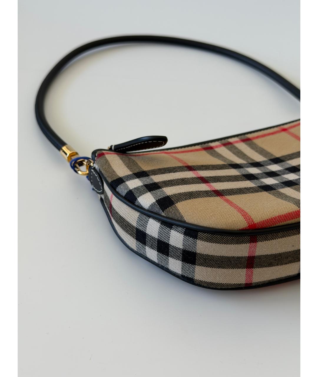 BURBERRY Бежевая тканевая сумка через плечо, фото 2