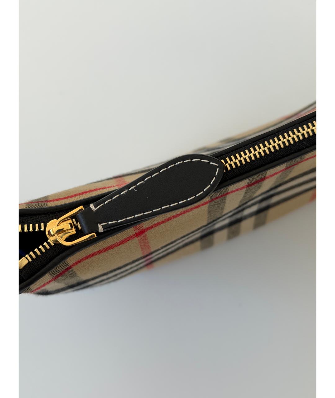 BURBERRY Бежевая тканевая сумка через плечо, фото 3