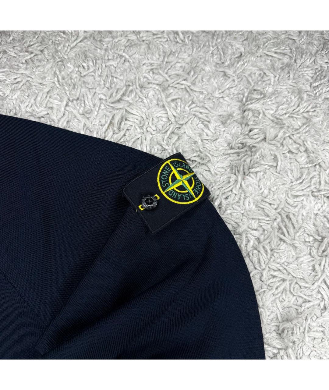 STONE ISLAND Темно-синий шерстяной джемпер / свитер, фото 2