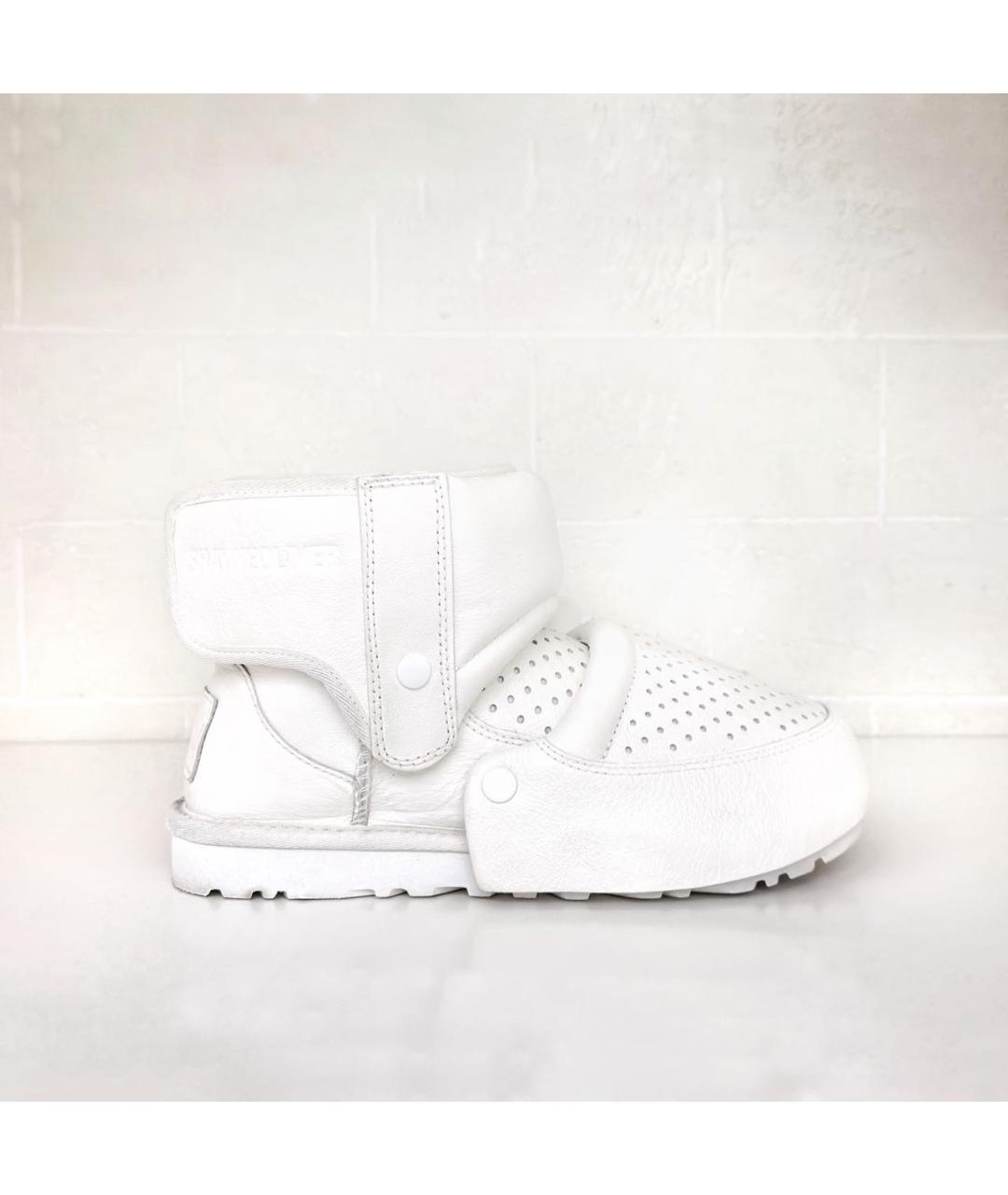 UGG AUSTRALIA Белые кожаные ботинки, фото 4