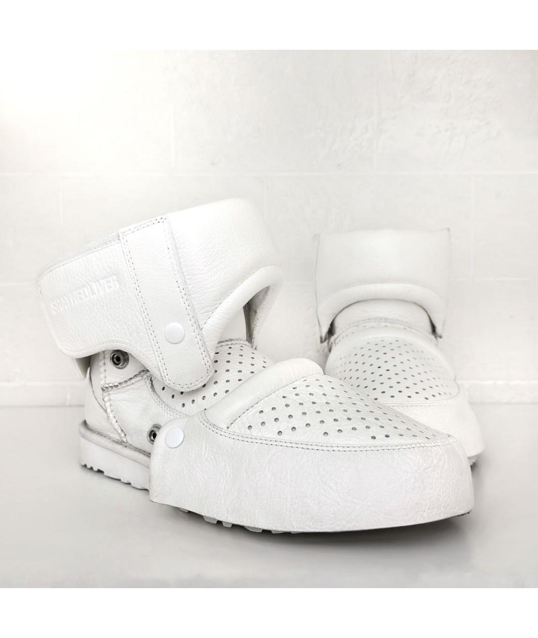 UGG AUSTRALIA Белые кожаные ботинки, фото 2