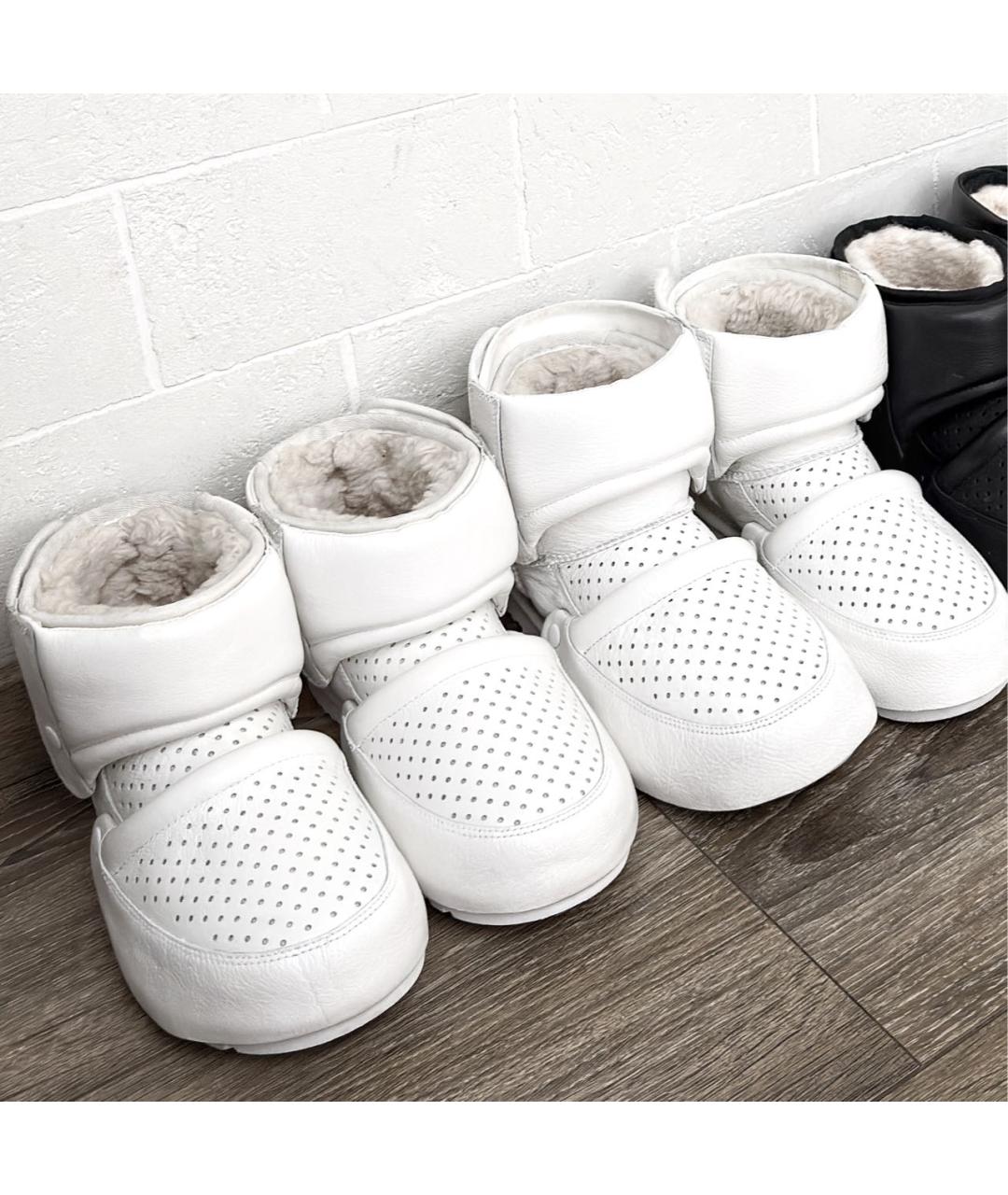 UGG AUSTRALIA Белые кожаные ботинки, фото 3