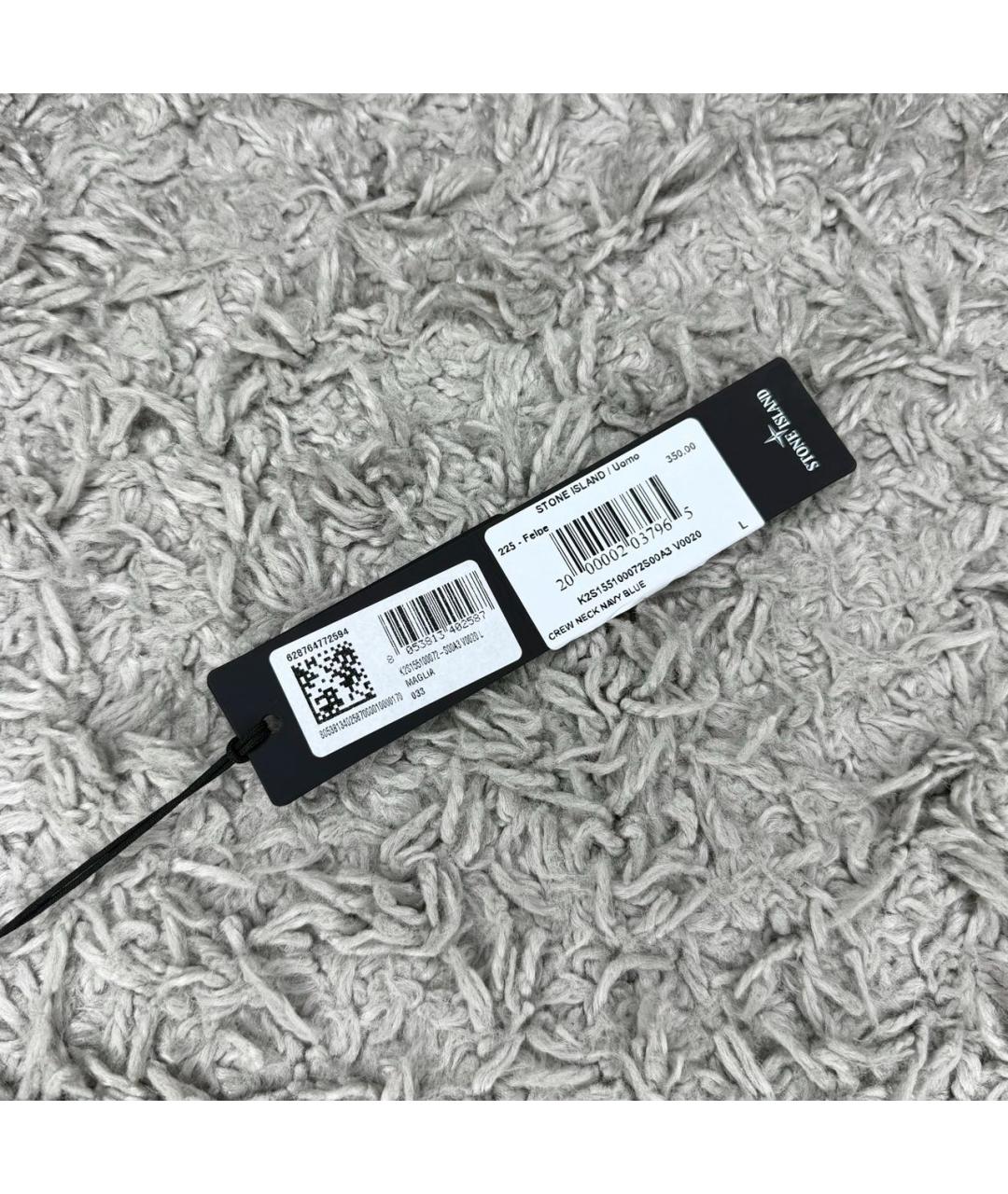 STONE ISLAND Темно-синий шерстяной джемпер / свитер, фото 4