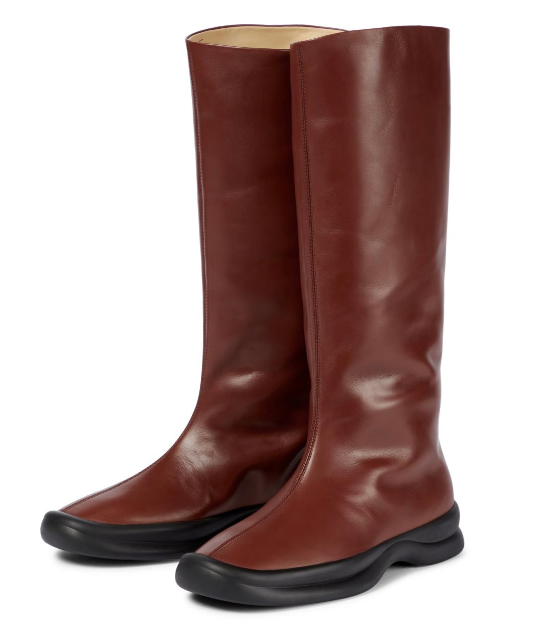 THE ROW Коричневые кожаные сапоги, фото 3