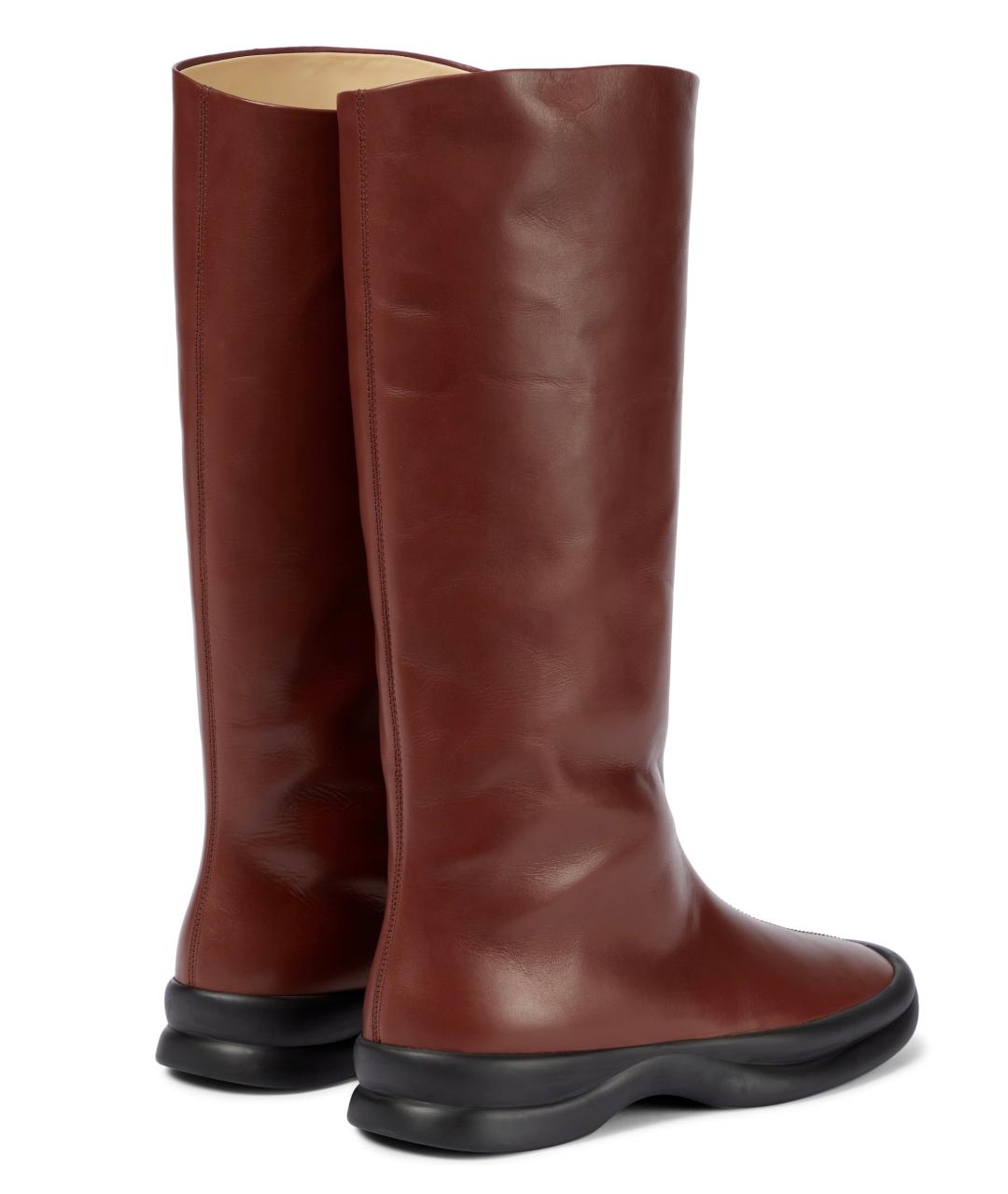 THE ROW Коричневые кожаные сапоги, фото 4