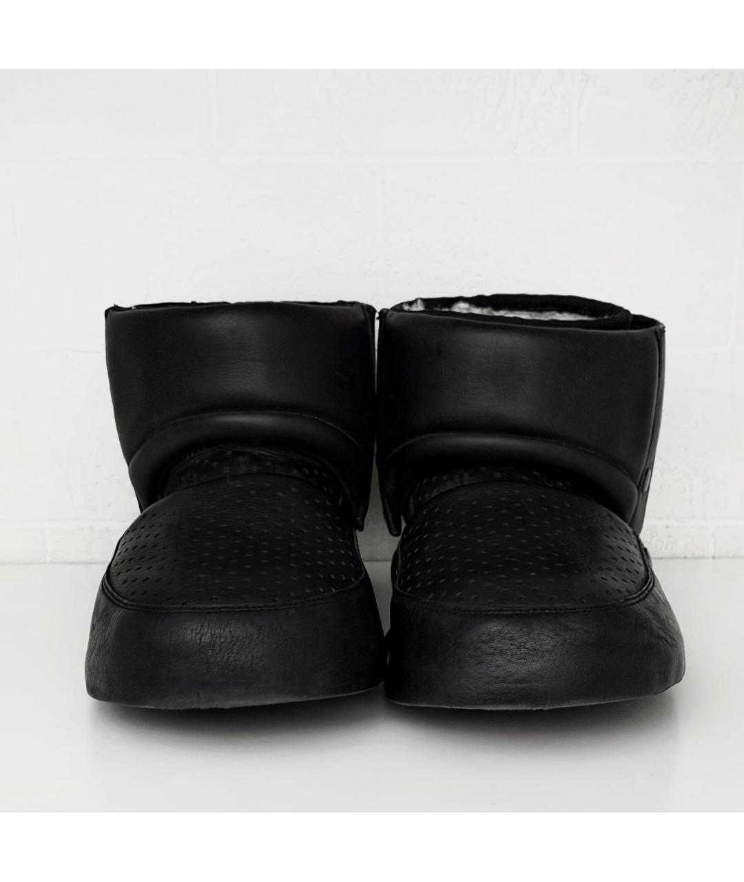 UGG AUSTRALIA Черные кожаные низкие ботинки, фото 2