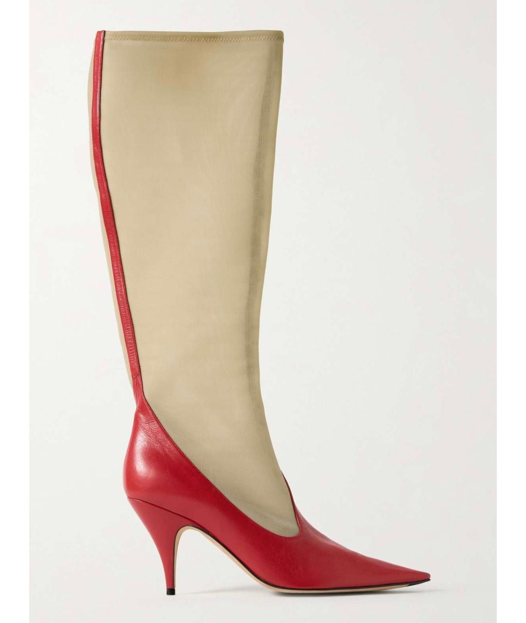 THE ROW Красные кожаные сапоги, фото 8