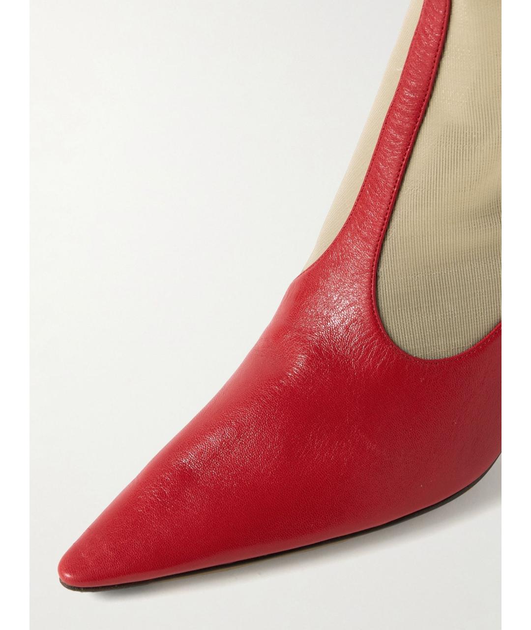 THE ROW Красные кожаные сапоги, фото 7