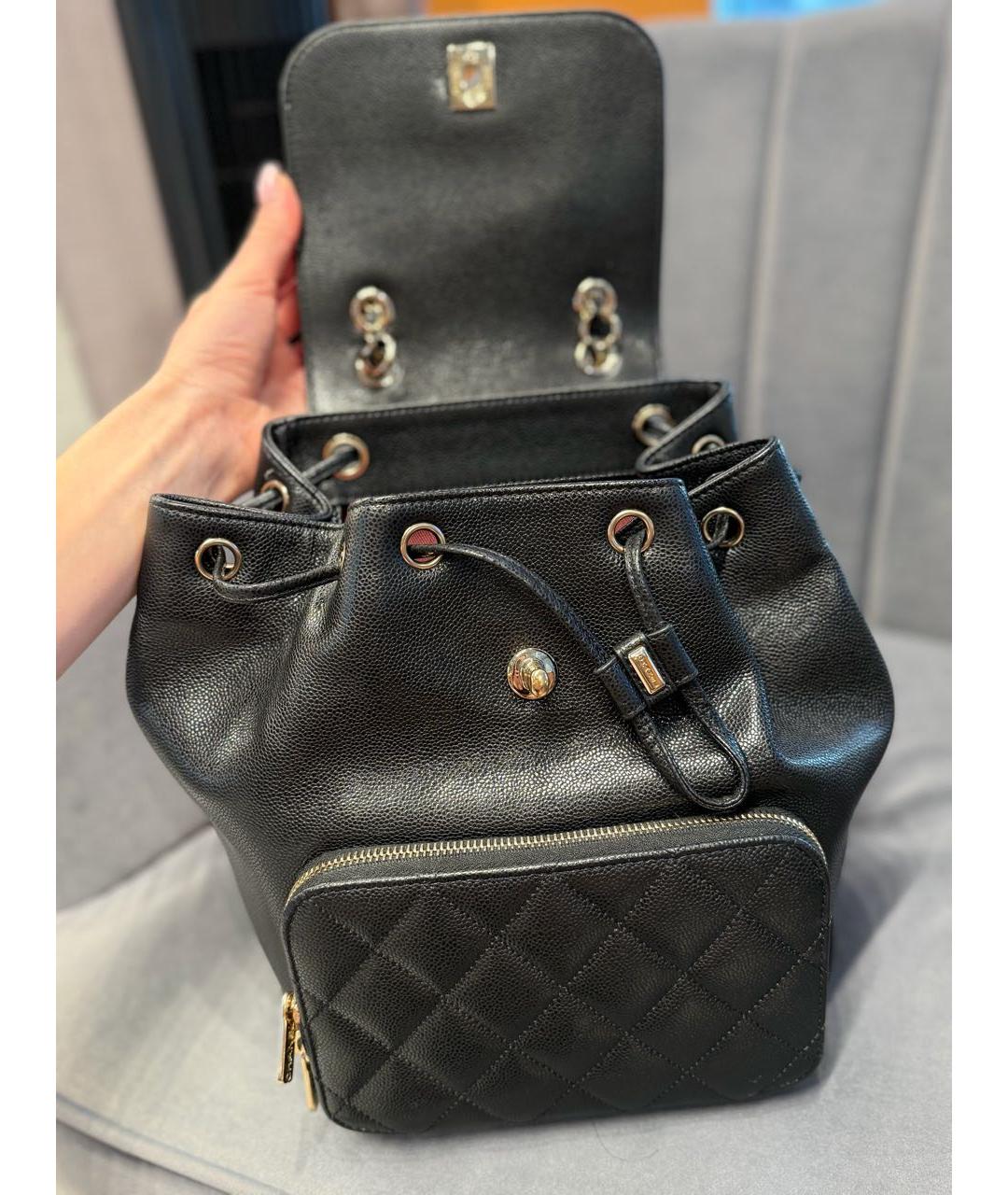 CHANEL Черный кожаный рюкзак, фото 4