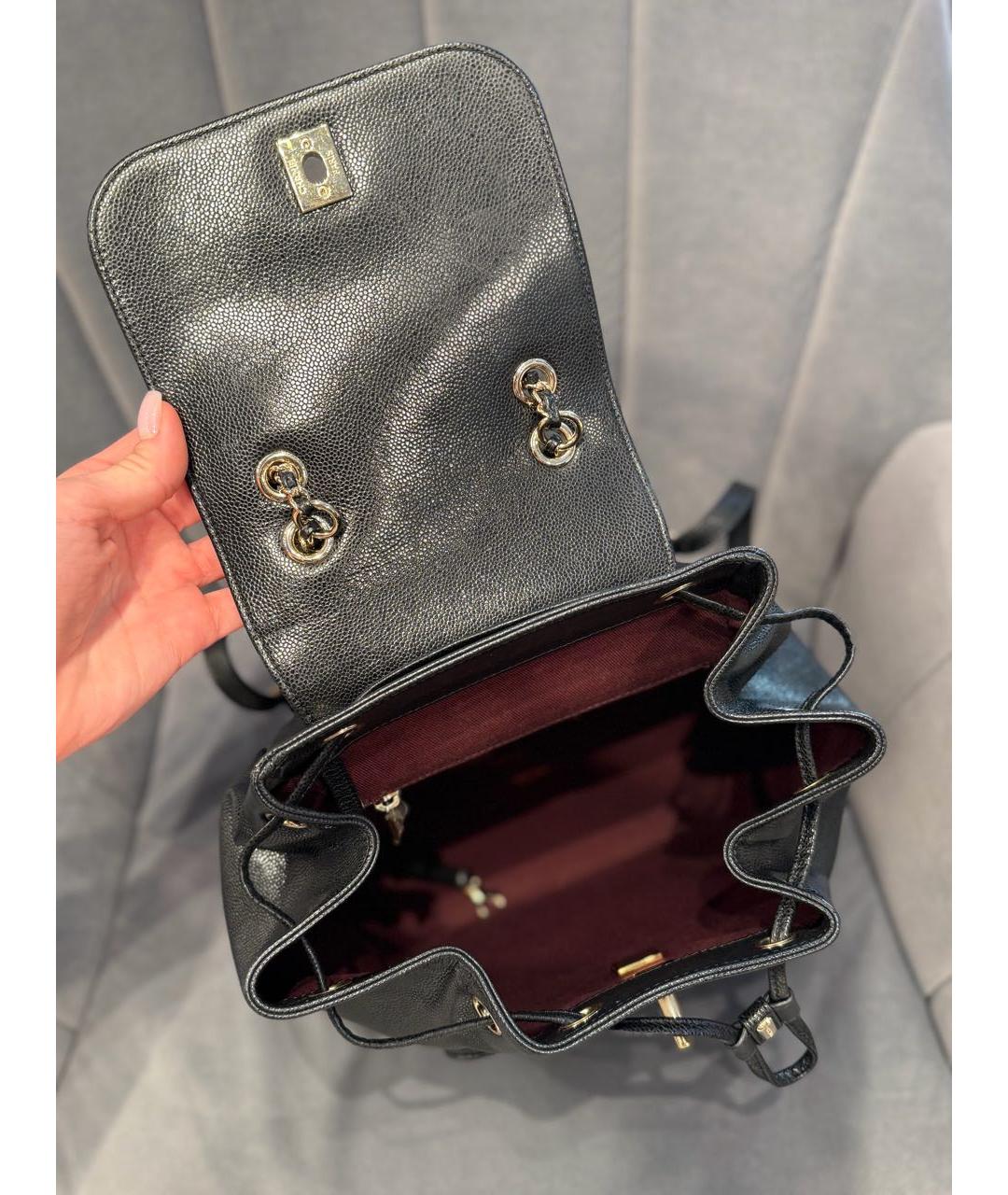 CHANEL Черный кожаный рюкзак, фото 3