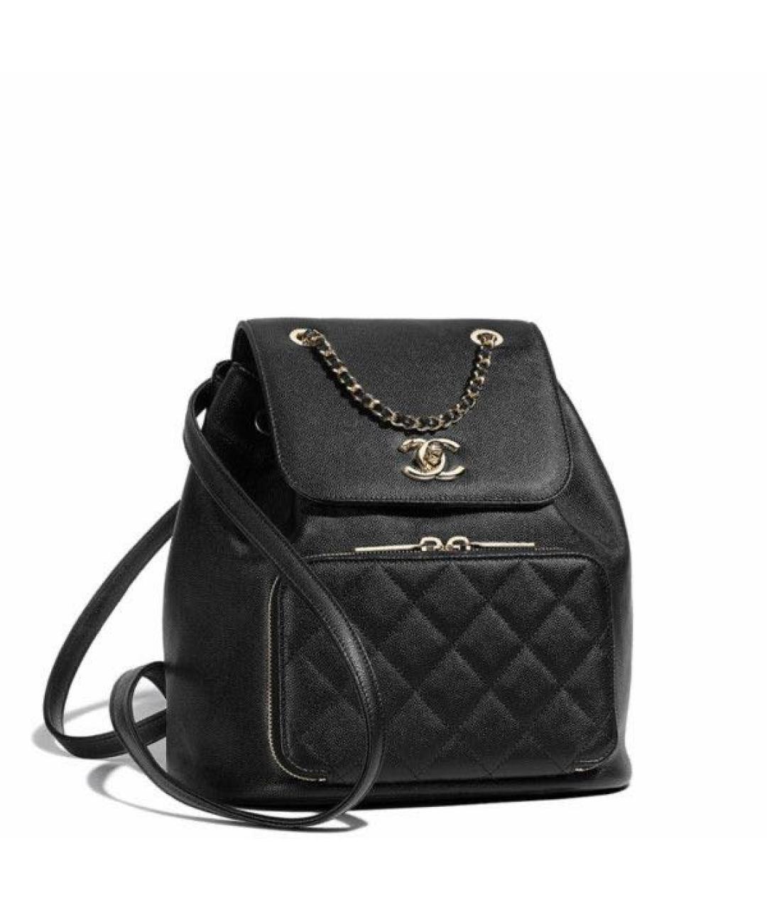 CHANEL Черный кожаный рюкзак, фото 6