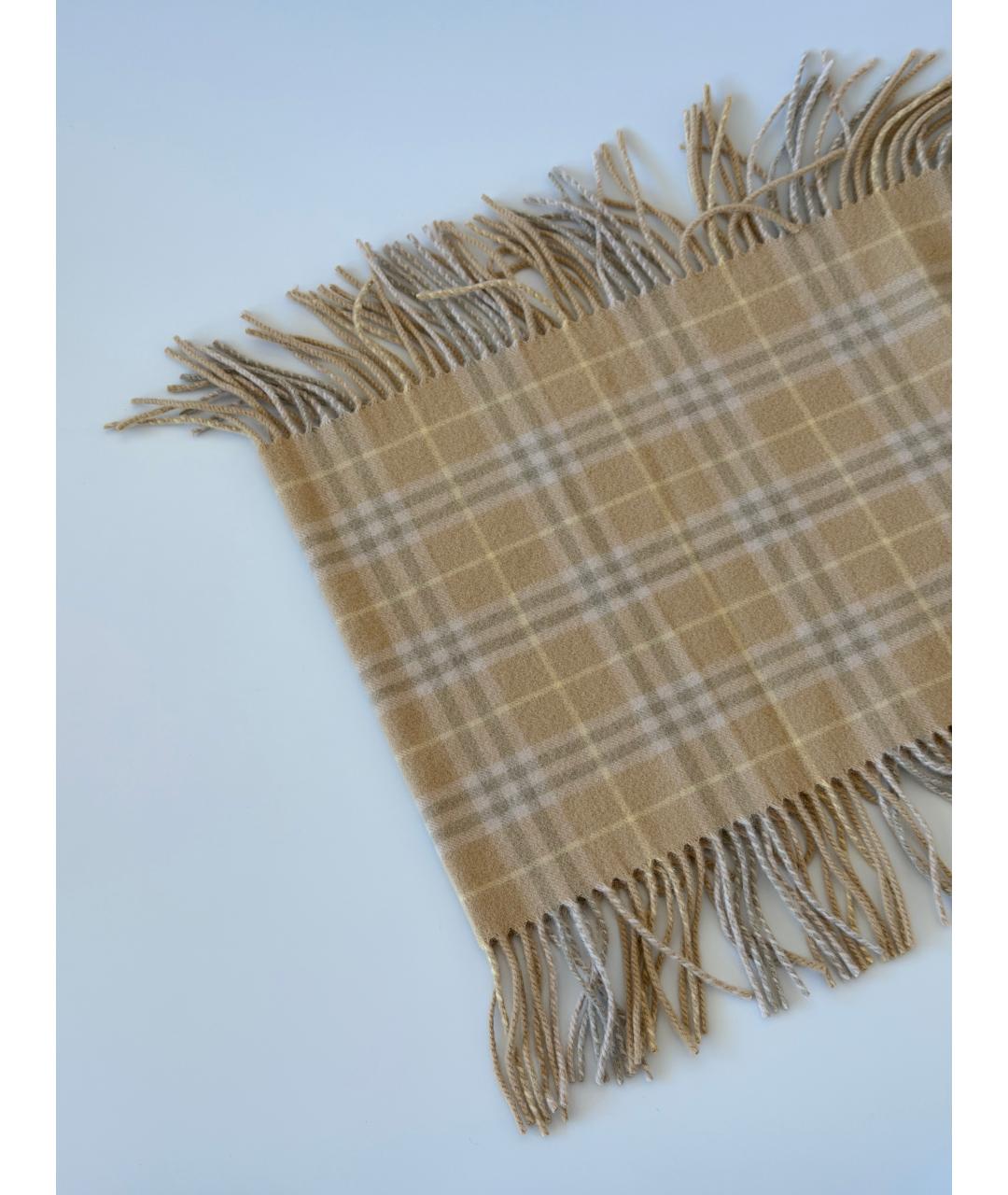 BURBERRY Бежевый кашемировый шарф, фото 5