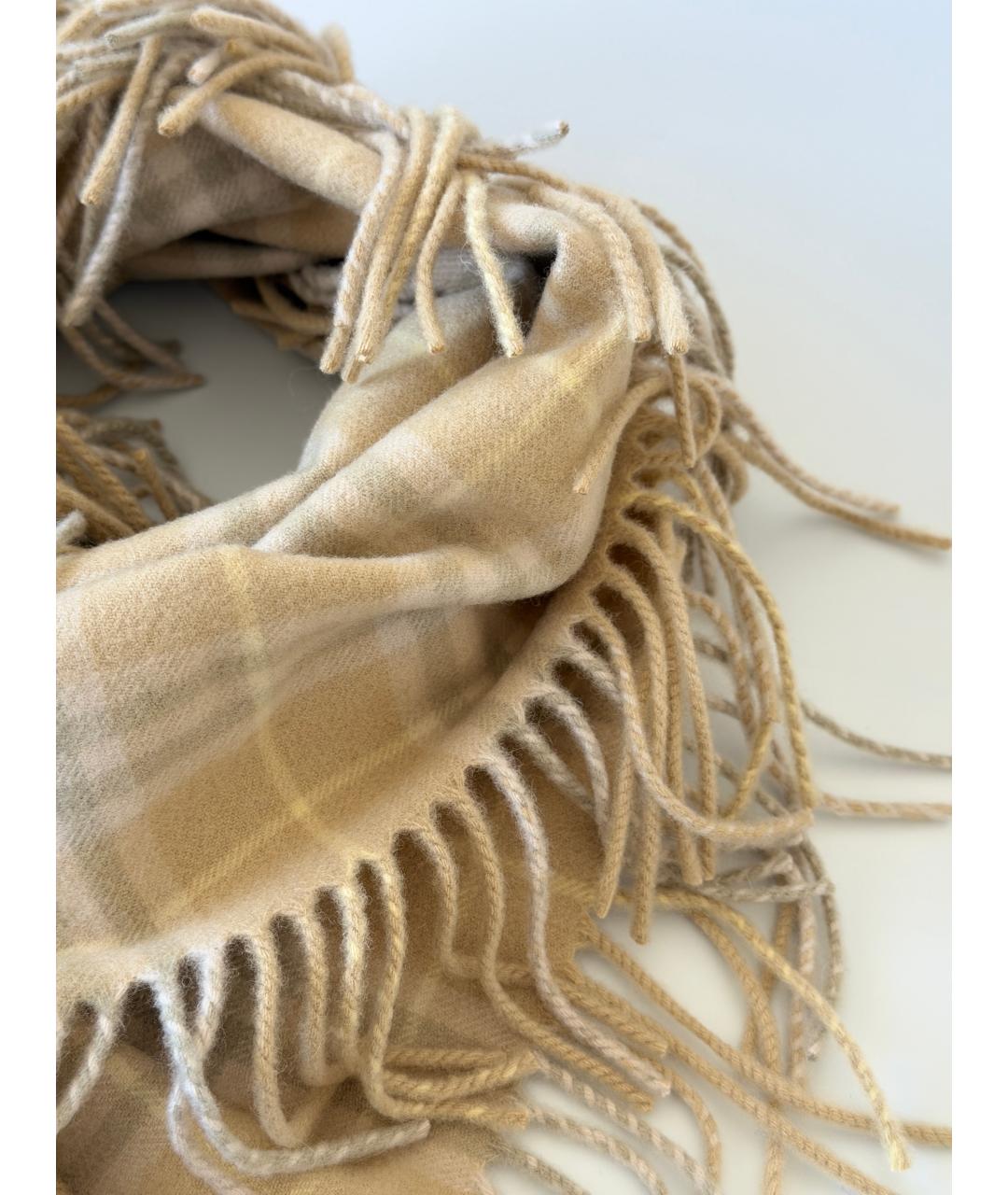 BURBERRY Бежевый кашемировый шарф, фото 2