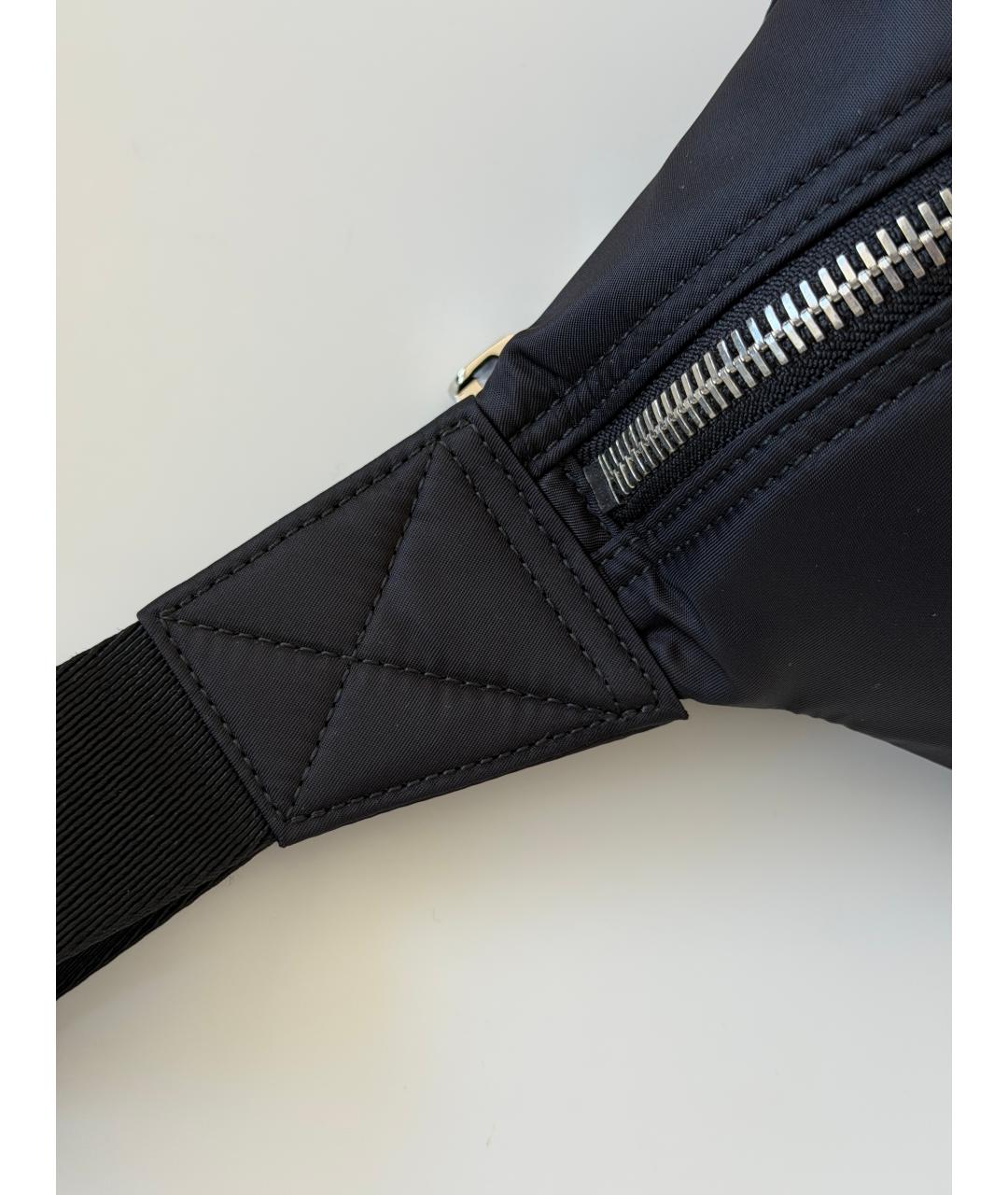 BURBERRY Черная синтетическая поясная сумка, фото 3