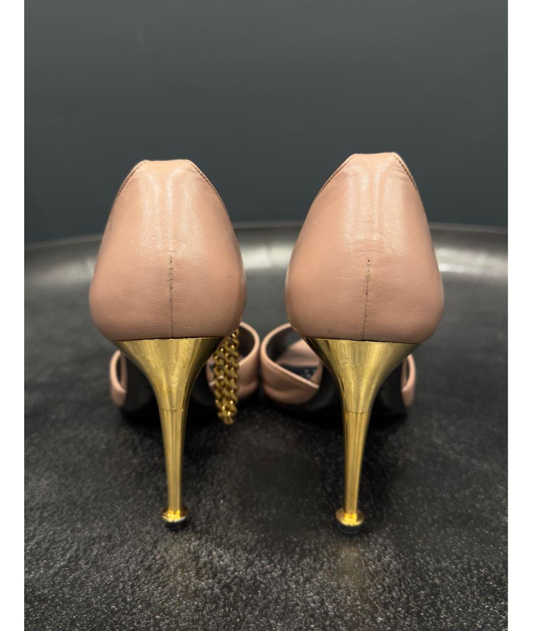 TOM FORD Бежевые кожаные босоножки, фото 4