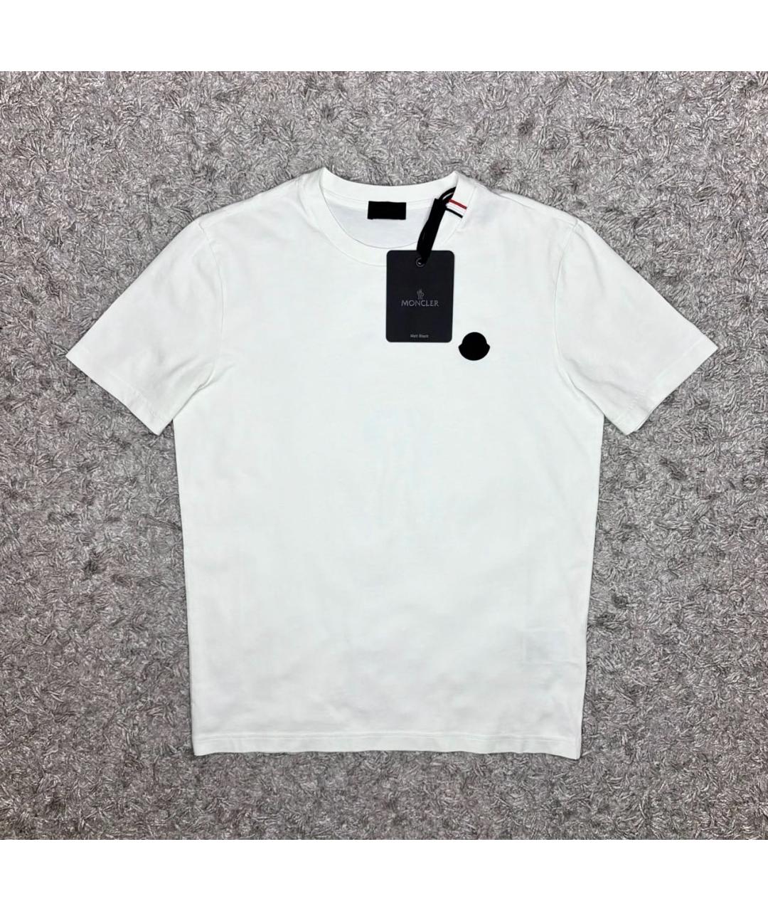 MONCLER Белая хлопковая футболка, фото 6
