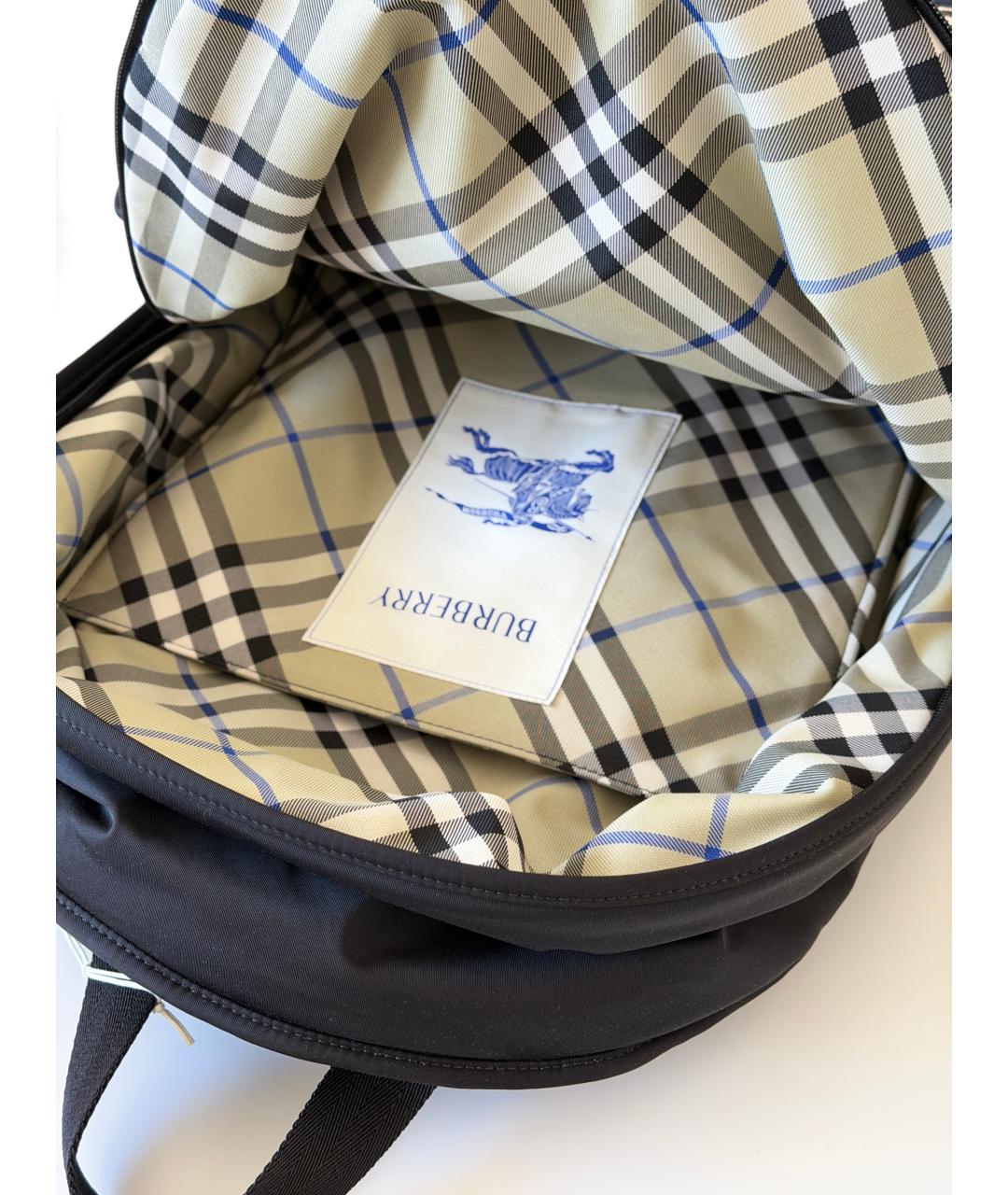 BURBERRY Черный синтетический рюкзак, фото 5