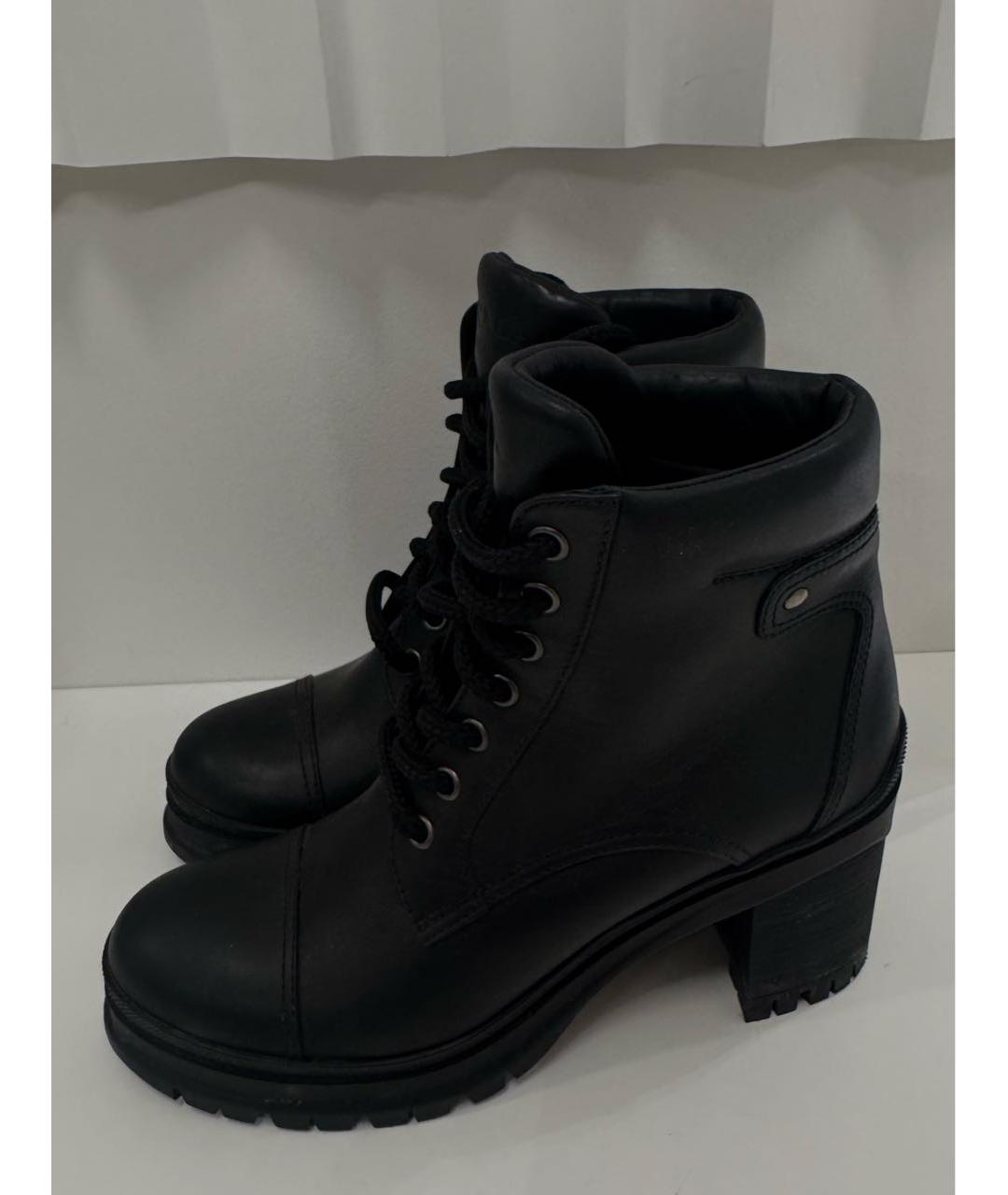 PRADA Черные кожаные ботильоны, фото 5