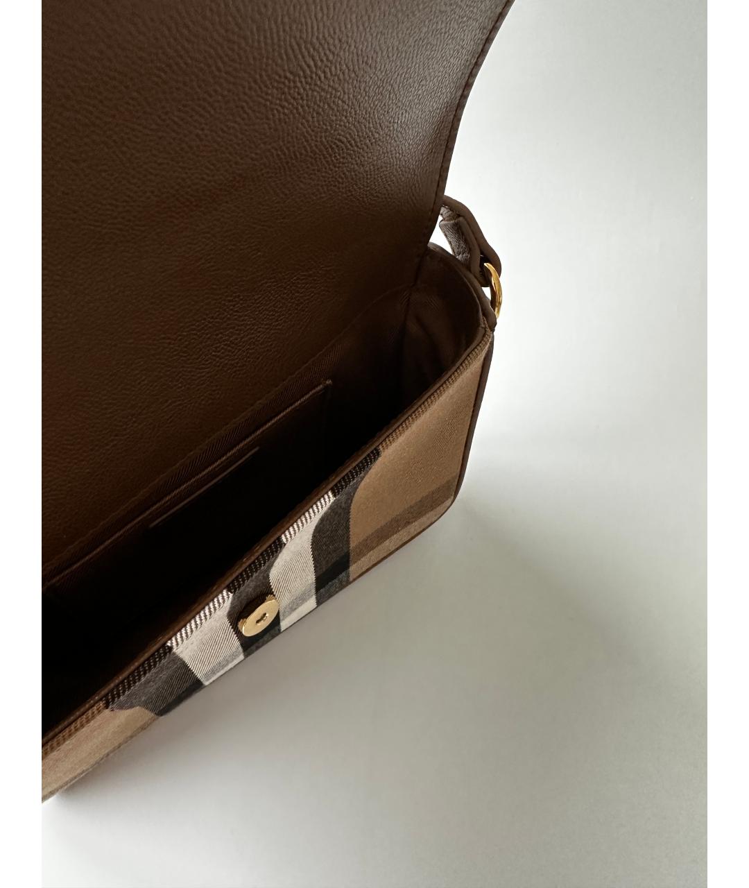 BURBERRY Бежевая кожаная сумка через плечо, фото 4