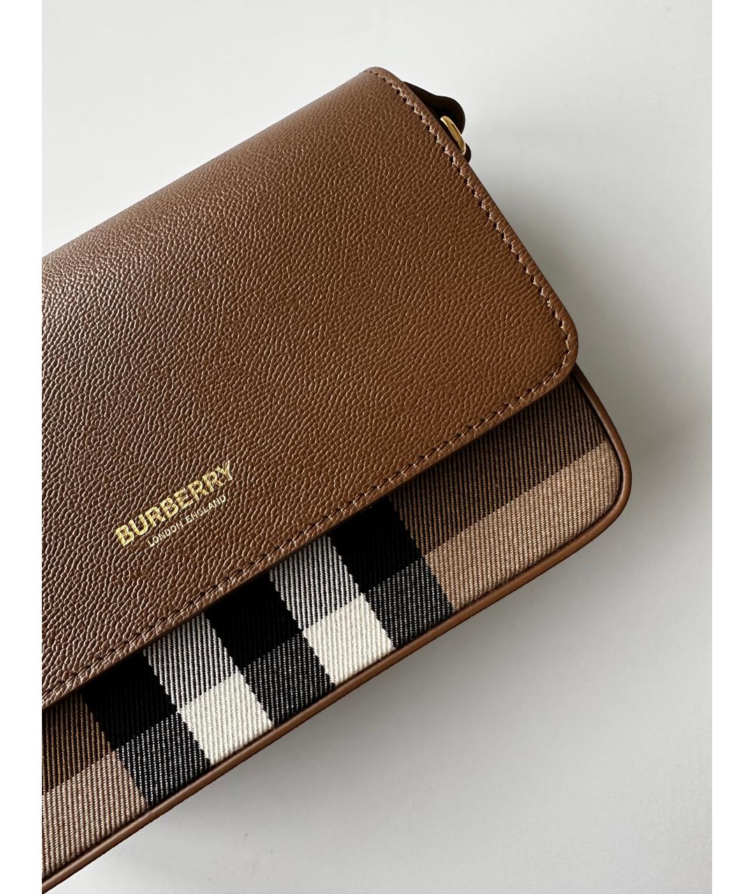 BURBERRY Бежевая кожаная сумка через плечо, фото 3