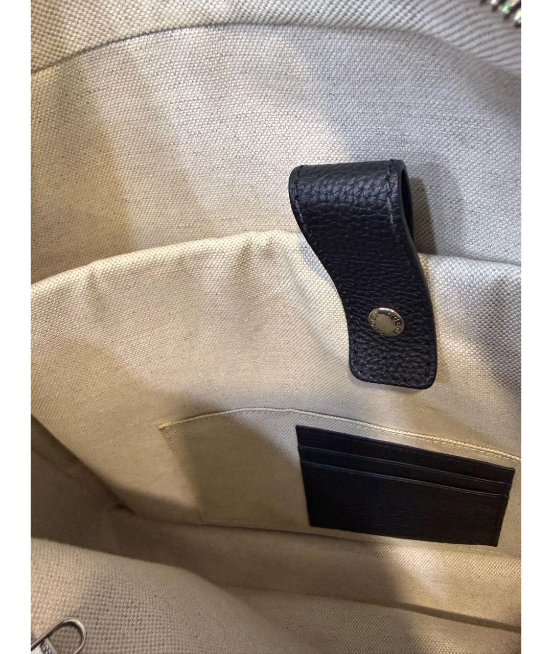 GUCCI Черный кожаный портфель, фото 3