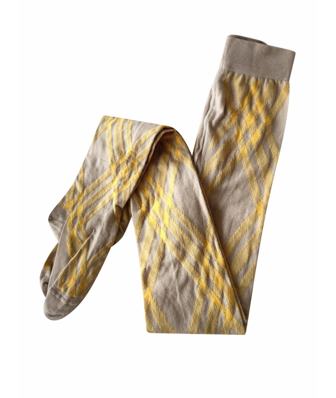 BURBERRY Бежевые носки, чулки и колготы, фото 1