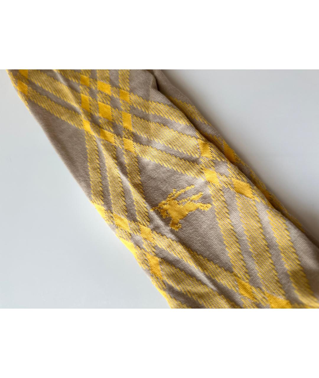 BURBERRY Бежевые носки, чулки и колготы, фото 4