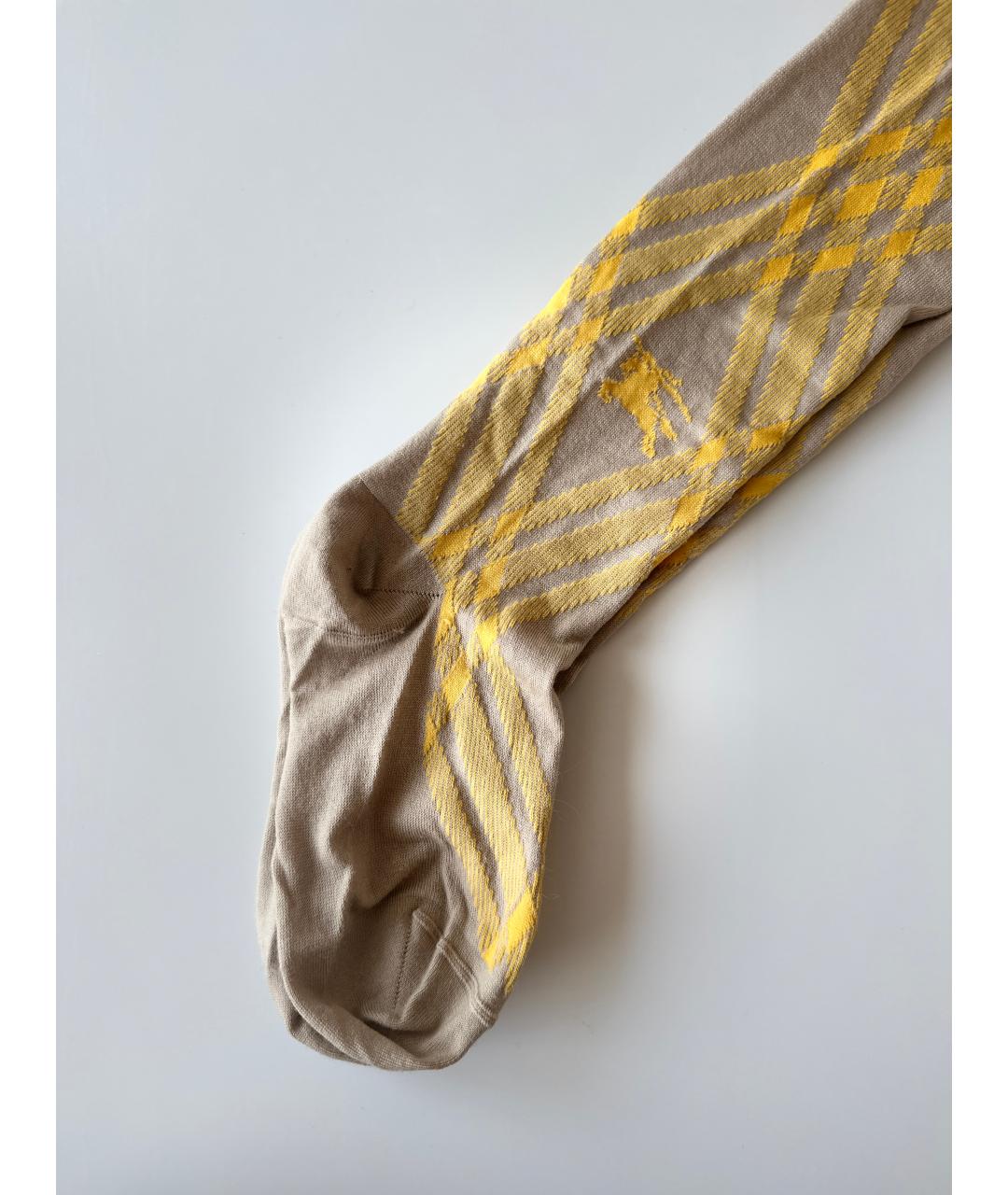 BURBERRY Бежевые носки, чулки и колготы, фото 3