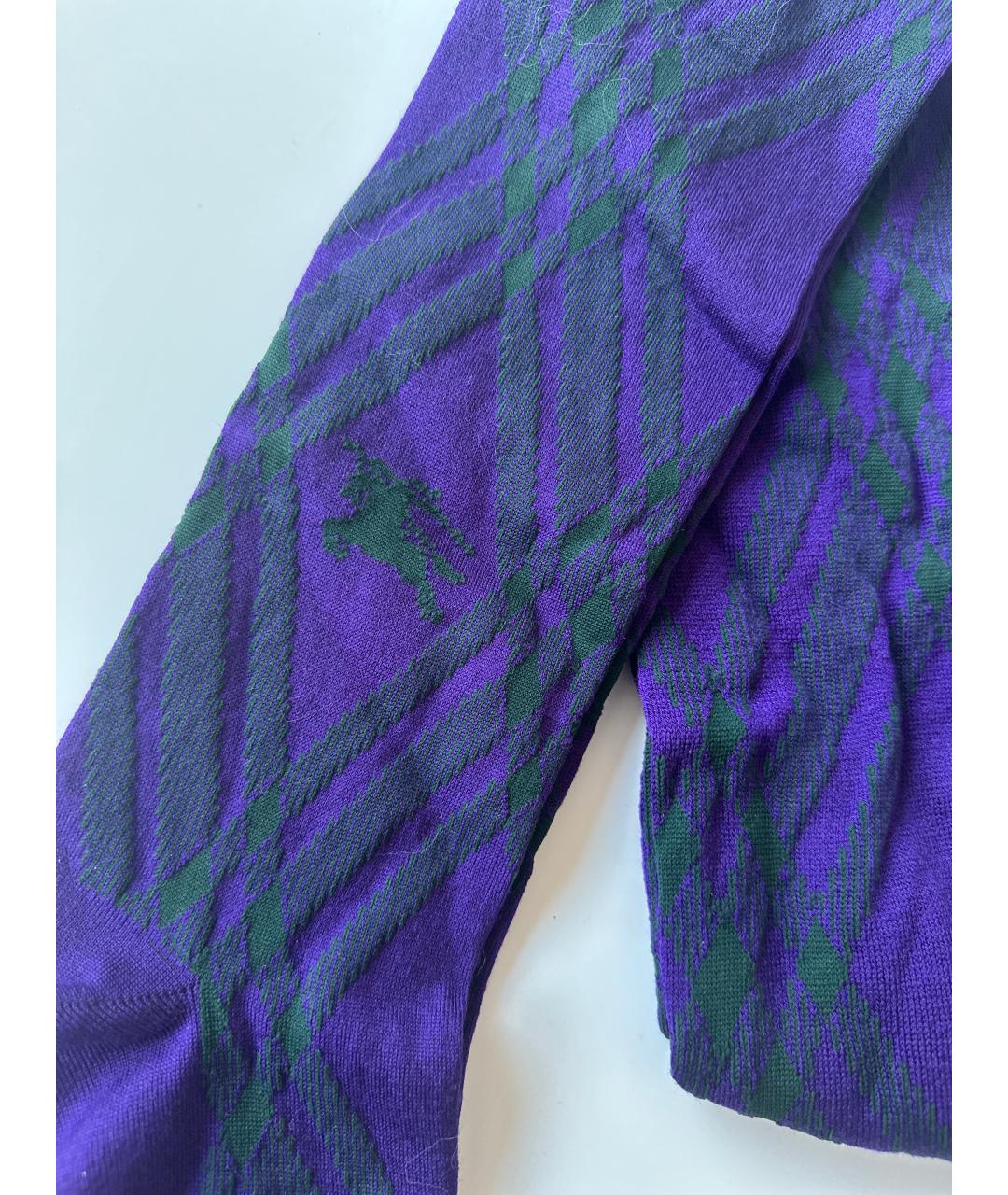 BURBERRY Фиолетовые носки, чулки и колготы, фото 3