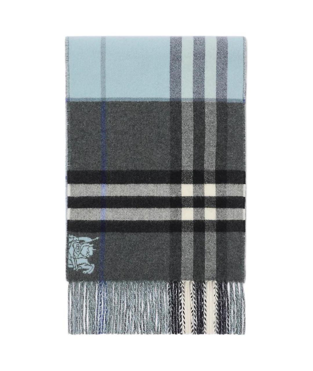 BURBERRY Серый кашемировый шарф, фото 2
