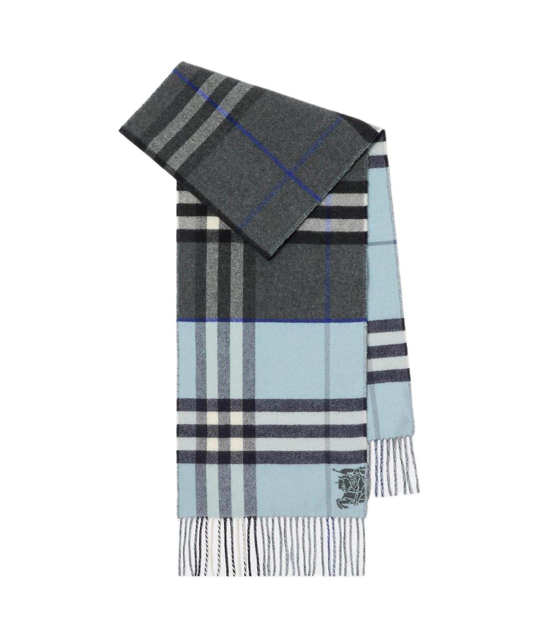 BURBERRY Серый кашемировый шарф, фото 1