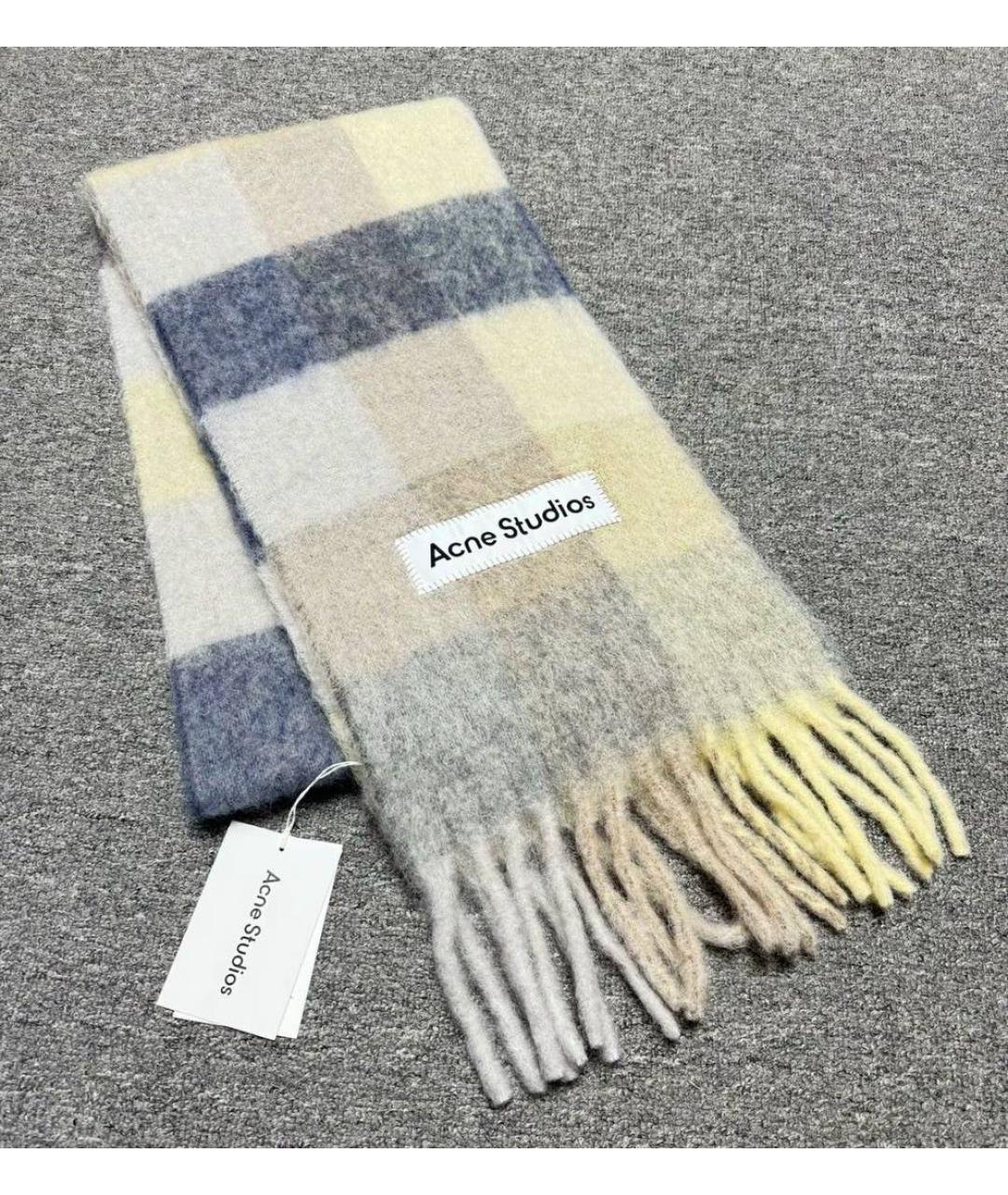 ACNE STUDIOS Мульти шерстяной шарф, фото 6