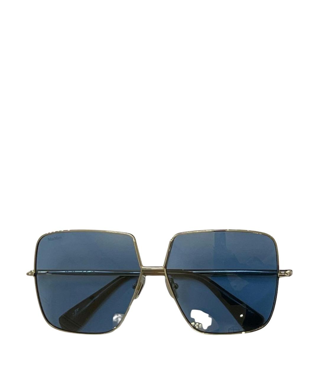 MAX MARA Голубые металлические солнцезащитные очки, фото 1
