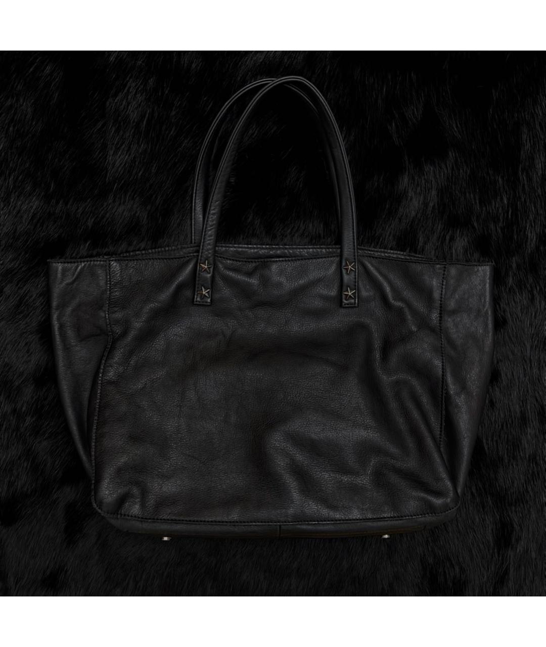 GIORGIO BRATO Черная кожаная сумка с короткими ручками, фото 2