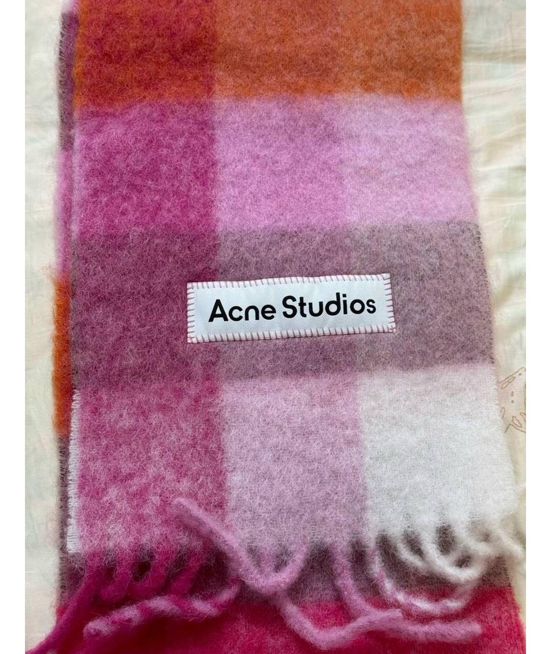 ACNE STUDIOS Мульти шерстяной шарф, фото 6