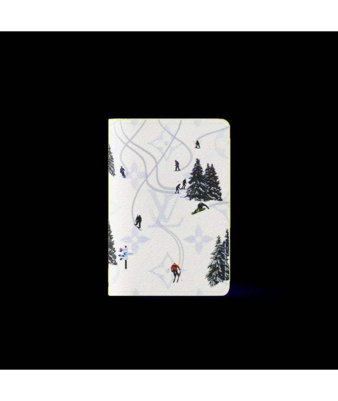 LOUIS VUITTON Белый кожаный кардхолдер, фото 5