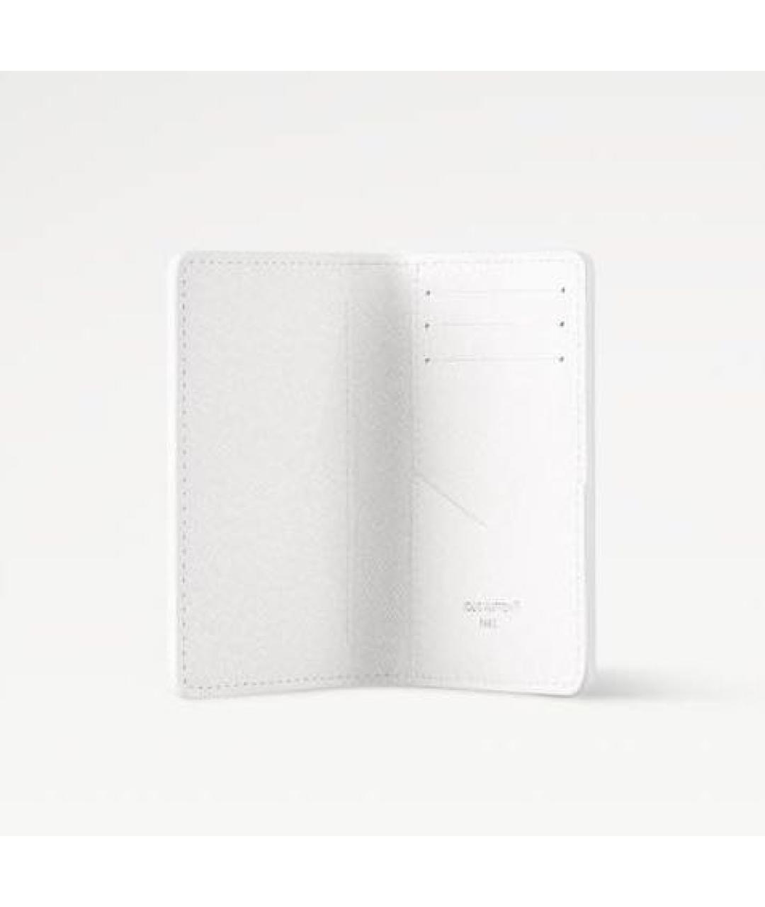 LOUIS VUITTON Белый кожаный кардхолдер, фото 2