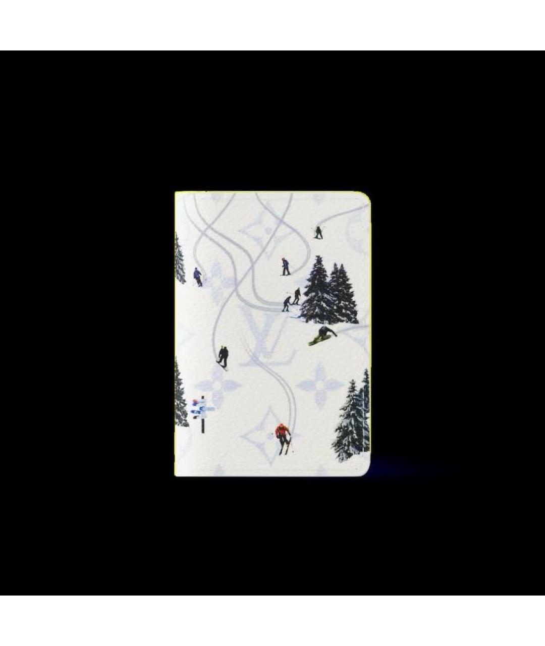 LOUIS VUITTON Белый кожаный кардхолдер, фото 4