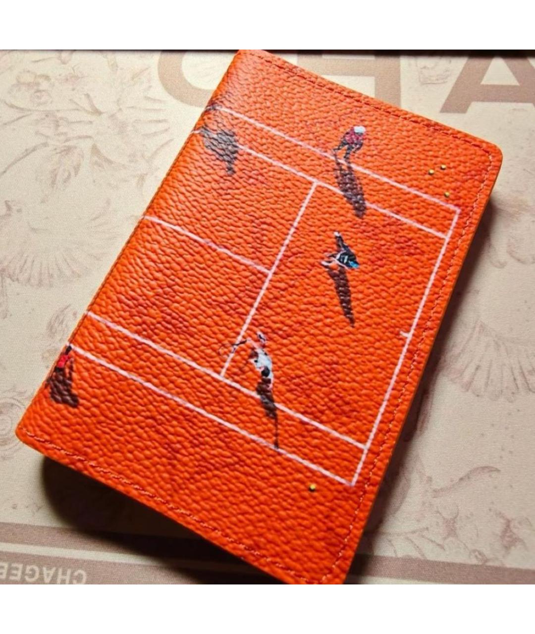LOUIS VUITTON Оранжевый кожаный кардхолдер, фото 3