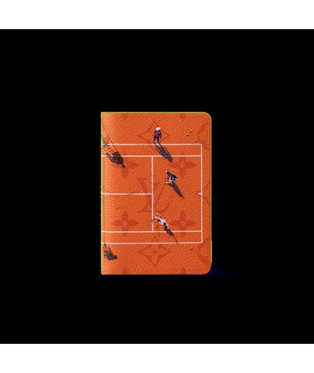 LOUIS VUITTON Оранжевый кожаный кардхолдер, фото 4