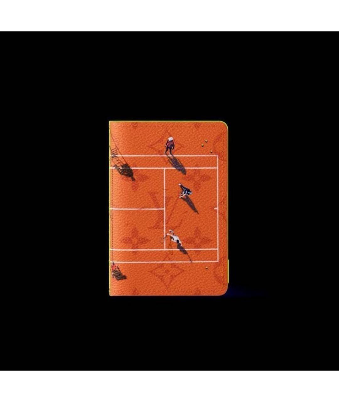 LOUIS VUITTON Оранжевый кожаный кардхолдер, фото 5