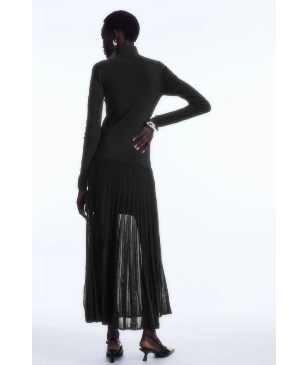 COS Черное хлопковое вечернее платье, фото 3