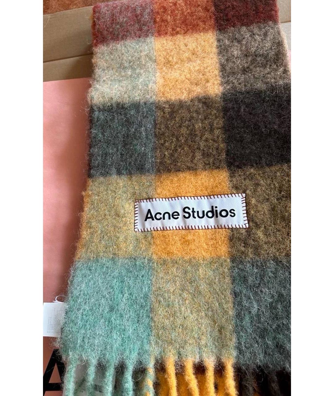ACNE STUDIOS Мульти шерстяной шарф, фото 6