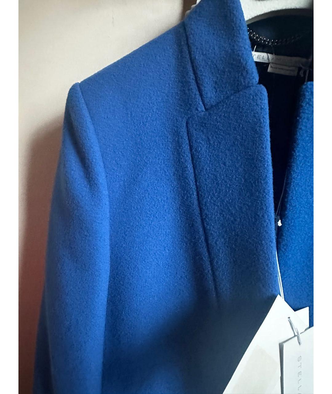 STELLA MCCARTNEY Синее шерстяное пальто, фото 3