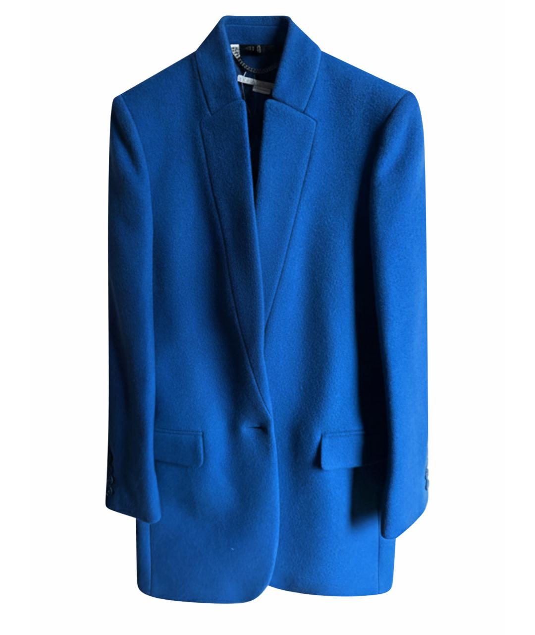 STELLA MCCARTNEY Синее шерстяное пальто, фото 1