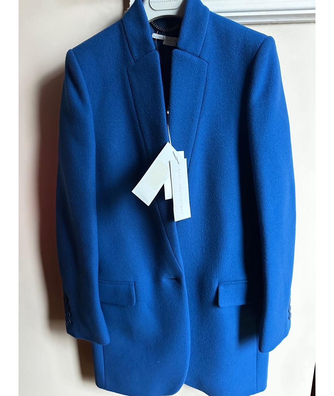 STELLA MCCARTNEY Синее шерстяное пальто, фото 7
