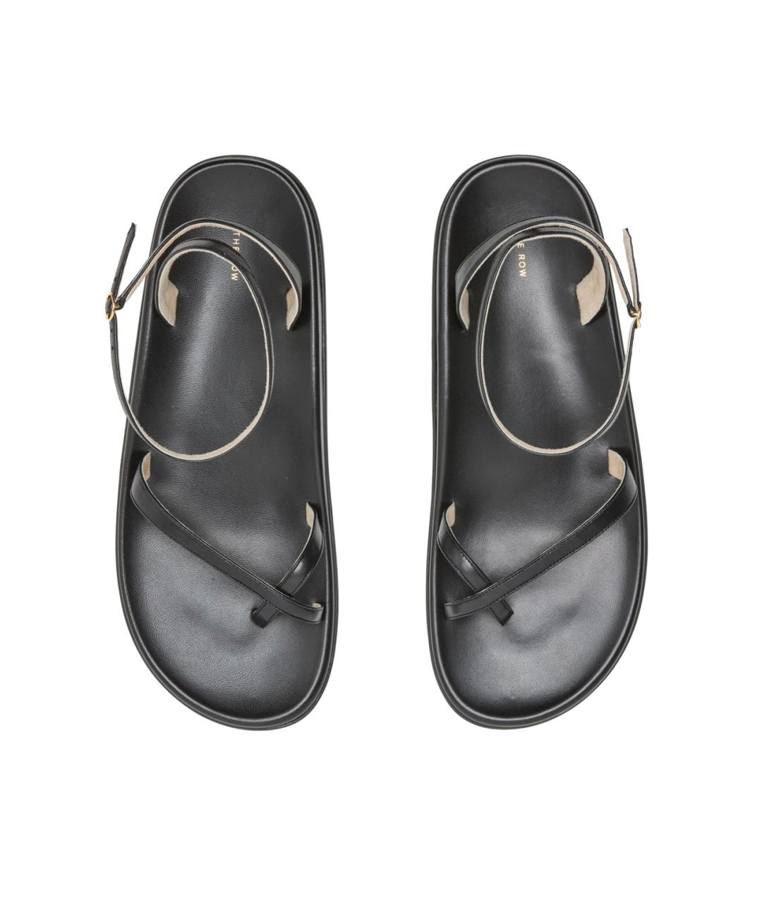 THE ROW Черные кожаные сандалии, фото 2