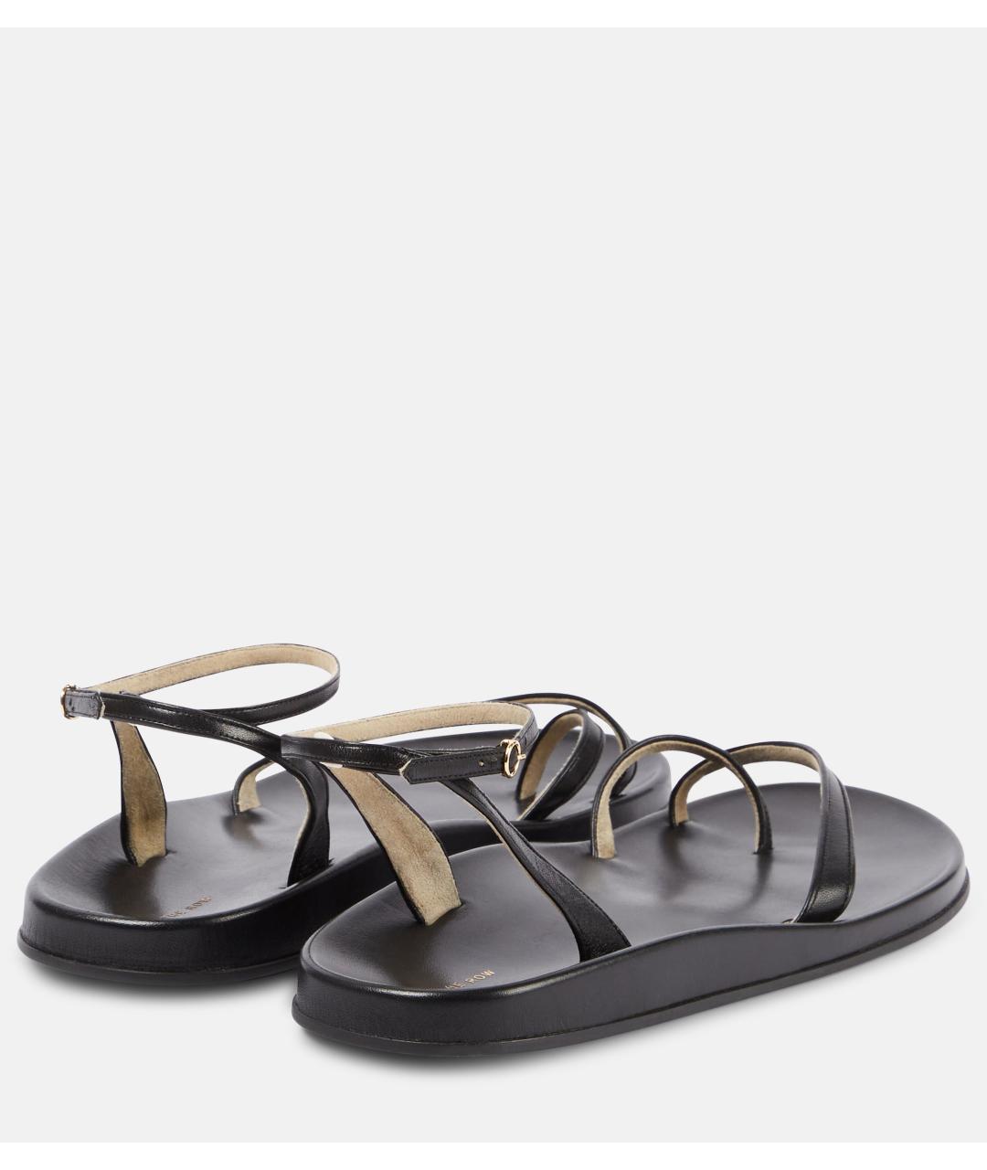 THE ROW Черные кожаные сандалии, фото 5